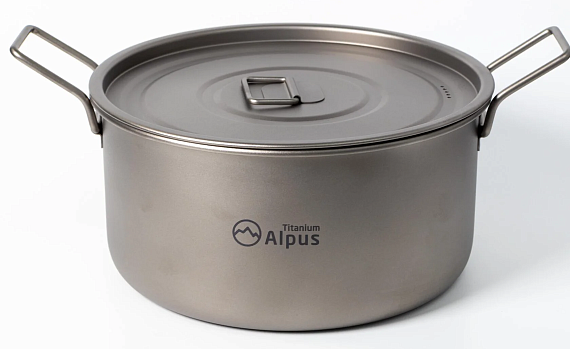 Котелок Alpus титановый с крышкой ALP893 2,2л - Фото 2 большая