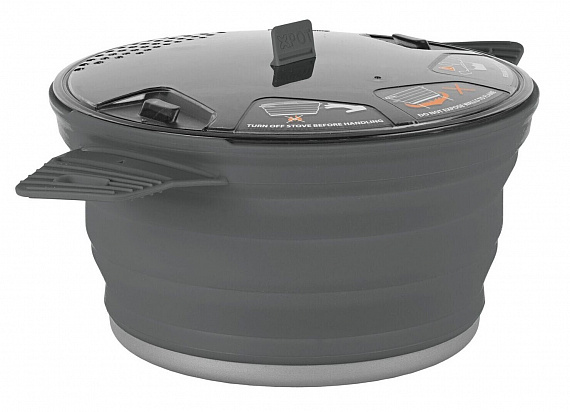 Складная кастрюля Sea to Summit X-Pot 2,8 Grey - Фото 1 большая