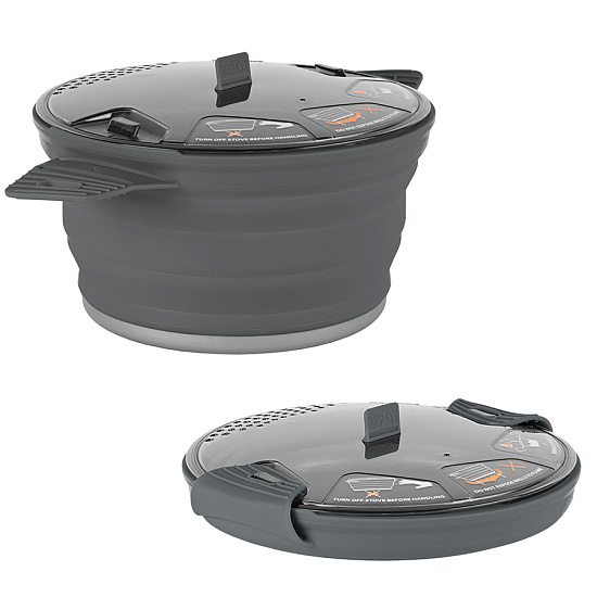 Складная кастрюля Sea to Summit X-Pot 2,8 Grey - Фото 2 большая