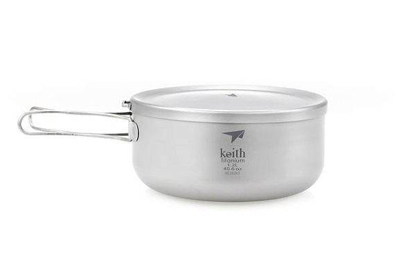 Котелок Keith Titanium 1.2 л - Фото 4 большая