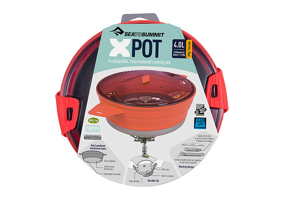 Складная кастрюля Sea to Summit X-Pot 4.0 Red - Фото 4 большая