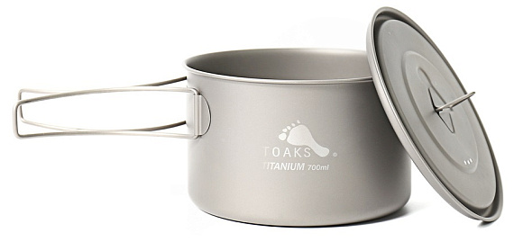 Котелок Toaks Light Titanium 700 мл - Фото 4 большая
