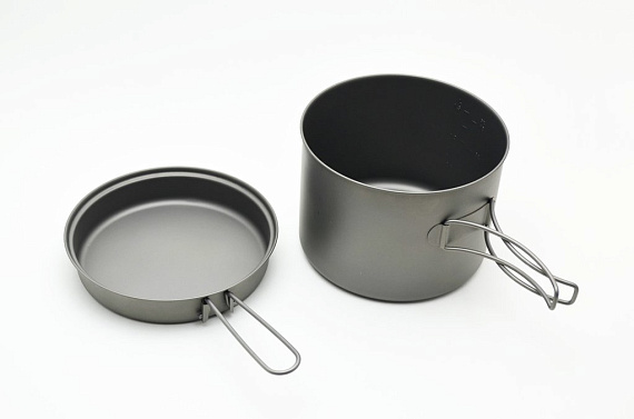 Котелок Toaks Titanium 1600 мл Pot with Pan - Фото 2 большая