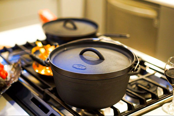 Чугунок с подставкой GSI Litecast Dutch Oven 7 Qt - Фото 5 большая