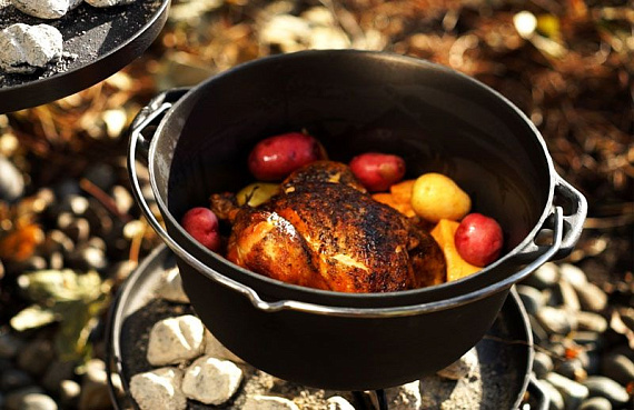 Чугунок с подставкой GSI Litecast Dutch Oven 7 Qt - Фото 6 большая
