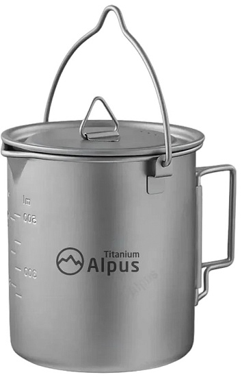 Котелок Alpus титановый с крышкой ALP626 750мл - Фото 1 большая