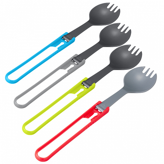 Набор столовых приборов MSR Folding Spork Kit Red/Gray/Blue/Green - Фото 1 большая