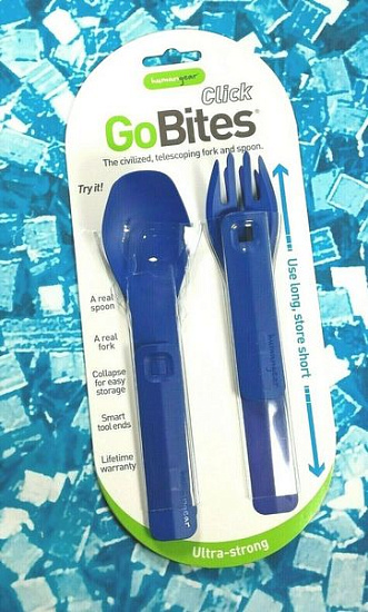 Набор ложка+вилка Humangear GoBites Click красный - Фото 8 большая