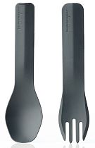 Набор ложка+вилка Humangear GoBites Duo Gray