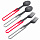 Набор столовых приборов MSR Folding Spoon & Fork Kit Red/Gray - Фото 1 малая