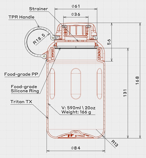 Бутылка Bobber Tritan-590 Black Coffee - Фото 5 большая
