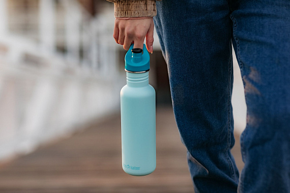Бутылка Klean Kanteen New Classic Sport 0,8 Blue Tint - Фото 2 большая