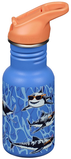 Бутылка детская Klean Kanteen Classic Narrow Flip Sport 0,355 Sharks in Shades - Фото 2 большая