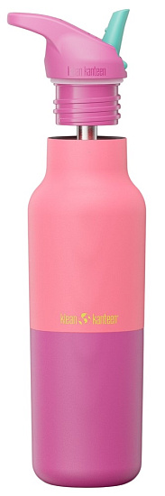 Термобутылка Klean Kanteen Rise Vac Classic Flip Sport 0,473 Pink Lemonade Kaleidoscope - Фото 3 большая