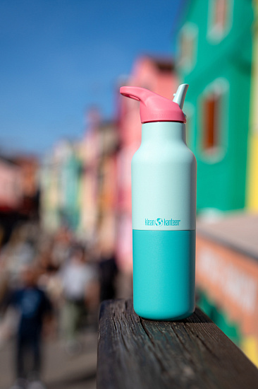 Термобутылка Klean Kanteen Rise Vac Classic Flip Sport 0,473 Bay Kaleidoscope - Фото 7 большая