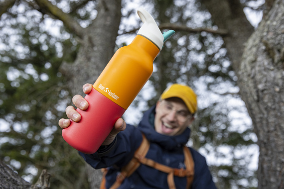 Термобутылка Klean Kanteen Rise Vac Classic Flip Sport 0,473 Marigold Kaleidoscope - Фото 7 большая