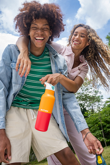Термобутылка Klean Kanteen Rise Vac Classic Flip Sport 0,473 Marigold Kaleidoscope - Фото 12 большая