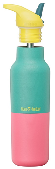 Термобутылка Klean Kanteen Rise Vac Classic Flip Sport 0,473 Turquoise Kaleidoscope - Фото 3 большая