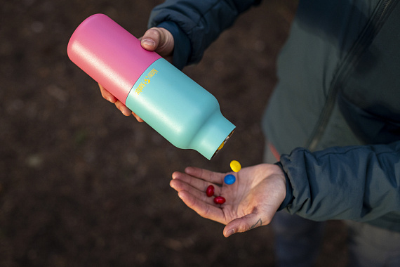 Термобутылка Klean Kanteen Rise Vac Classic Flip Sport 0,473 Turquoise Kaleidoscope - Фото 11 большая