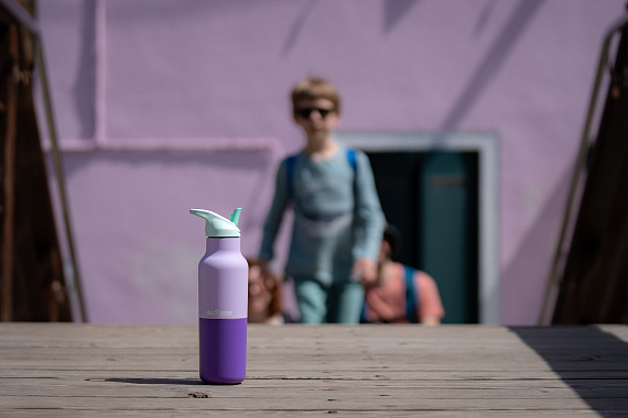 Термобутылка Klean Kanteen Rise Vac Classic Flip Sport 0,473 Orchid Kaleidoscope - Фото 6 большая