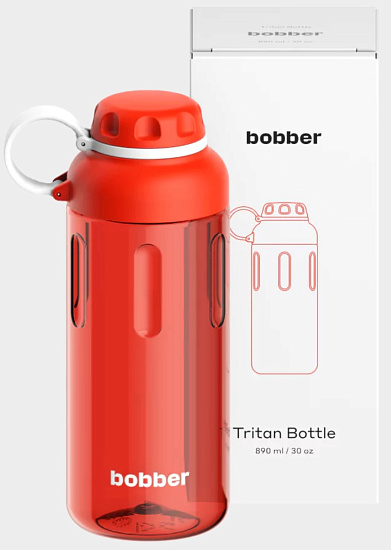 Бутылка Bobber Tritan-890 Cayenne Red - Фото 4 большая