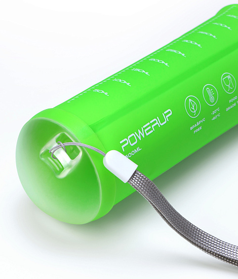 Бутылка Powerup с пластиковым дном 500мл Зелёный - Фото 7 большая
