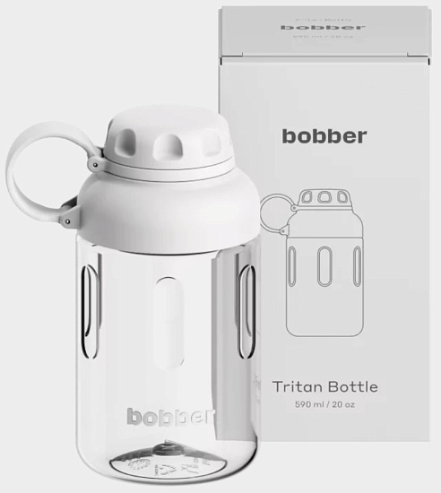 Бутылка Bobber Tritan-590 Sand Grey - Фото 4 большая
