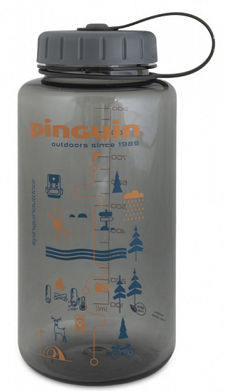 Фляга Pinguin Tritan Fat 1.0 л Grey - Фото 1 большая