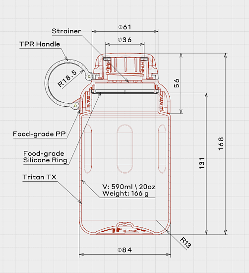 Бутылка Bobber Tritan-590 Sage Green - Фото 5 большая