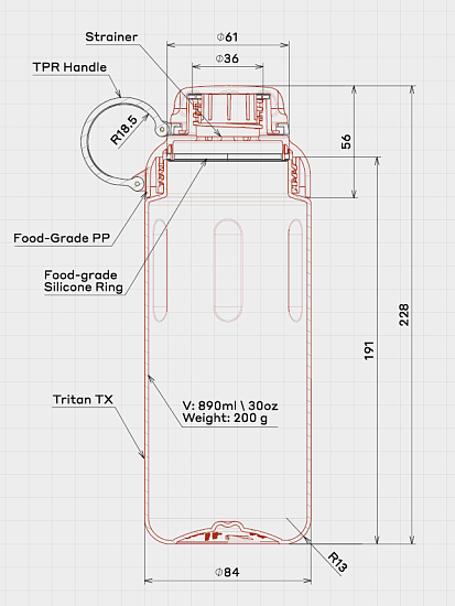Бутылка Bobber Tritan-890 Sage Green - Фото 5 большая