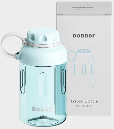 Бутылка Bobber Tritan-590 Light Blue - Фото 4 большая