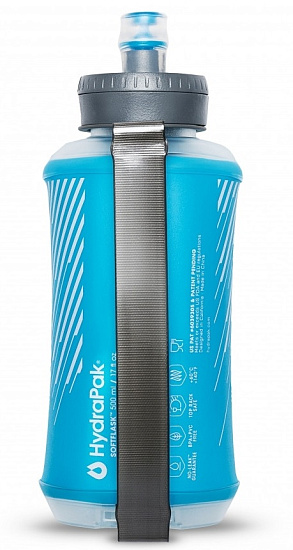 Бутылка HydraPak Softflask 500 Malibu Blue - Фото 2 большая