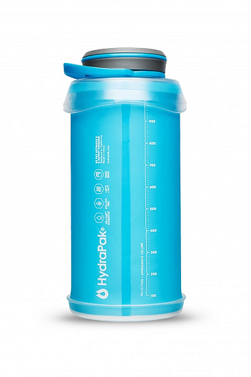 Бутылка HydraPak Stash 1.0 Mammoth Grey - Фото 4 большая