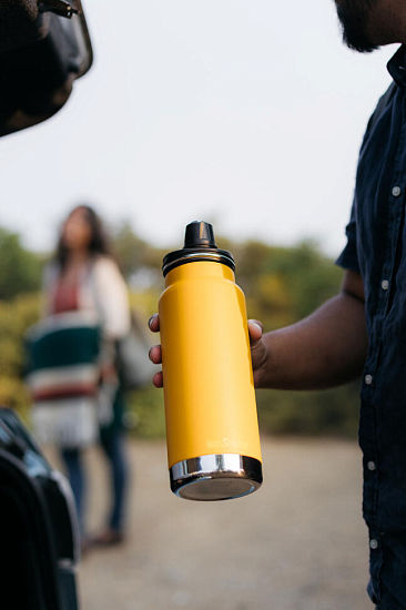 Термобутылка Klean Kanteen TKWide Chug Cap 0,946 Marigold - Фото 6 большая