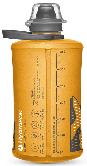Фляга HydraPak Stow 0,35L Жёлтый - Фото 2 большая