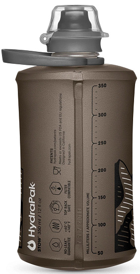 Фляга HydraPak Stow 0,35L Серый - Фото 2 большая