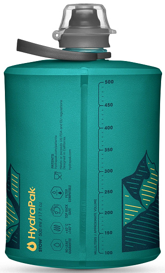 Фляга HydraPak Stow 0,5L Голубой - Фото 2 большая