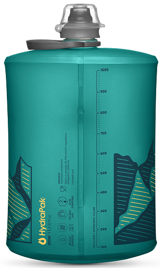 Фляга HydraPak Stow 1L Голубой - Фото 3 большая