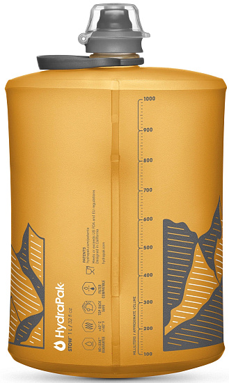 Фляга HydraPak Stow 1L Жёлтый - Фото 3 большая