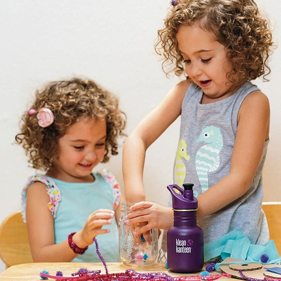 Бутылка детская Klean Kanteen Kid Classic Sport 12oz Dragon Snack - Фото 3 большая