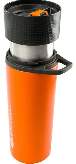 Кофе-пресс GSI Stainless Commuter Java Press Orange - Фото 4 большая