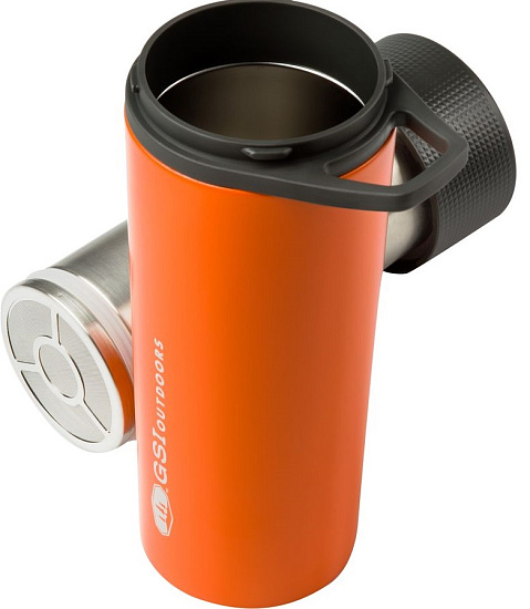 Кофе-пресс GSI Stainless Commuter Java Press Orange - Фото 5 большая