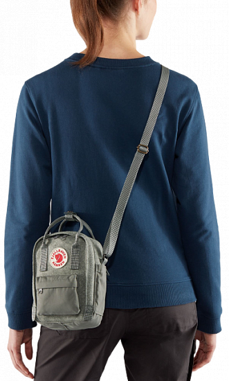 Сумка Fjallraven Kanken Re-Wool Sling Red-Black - Фото 4 большая