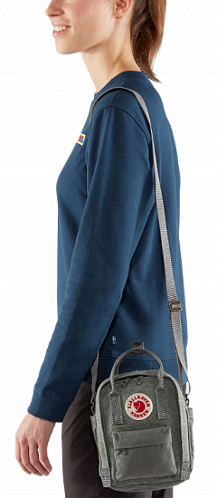 Сумка Fjallraven Kanken Re-Wool Sling Red-Black - Фото 5 большая