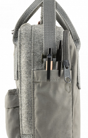 Сумка Fjallraven Kanken Re-Wool Sling Red-Black - Фото 8 большая