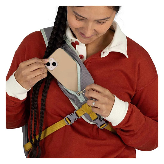 Рюкзак Osprey Transporter Sling Frosty Mint/Soundwave Grey - Фото 9 большая