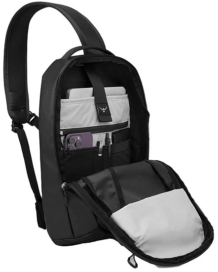 Рюкзак Osprey Transporter Sling Raven Black/Black - Фото 4 большая