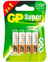 Батарейки GP Super Alkaline АA/LR6 (3+1 шт) 15А