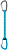 Оттяжка с карабинами Petzl Djinn Axess Turquoise 16мм/25см - Фото 1 малая
