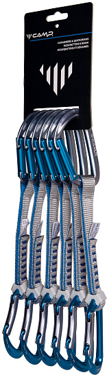 Комплект оттяжек с карабинами C.A.M.P. Orbit Express Ks 18см (6шт) Grey/Blue/Blue - Фото 1 большая